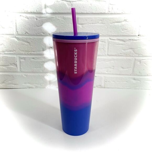Limited Edition Starbucks Summer 2021 Watercolor Straw Tumbler - Picture 1 of 4